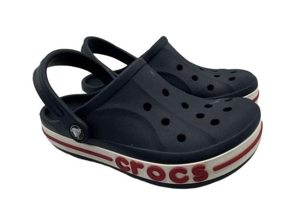 Crocs Kids Bayaband Clog Navy Red White Size J2
